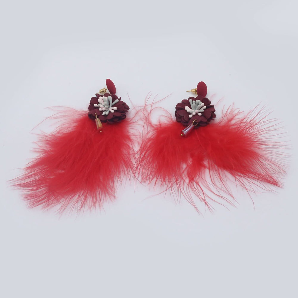 Long Earrings - Red, Women Earrings & Tops, Chase Value, Chase Value