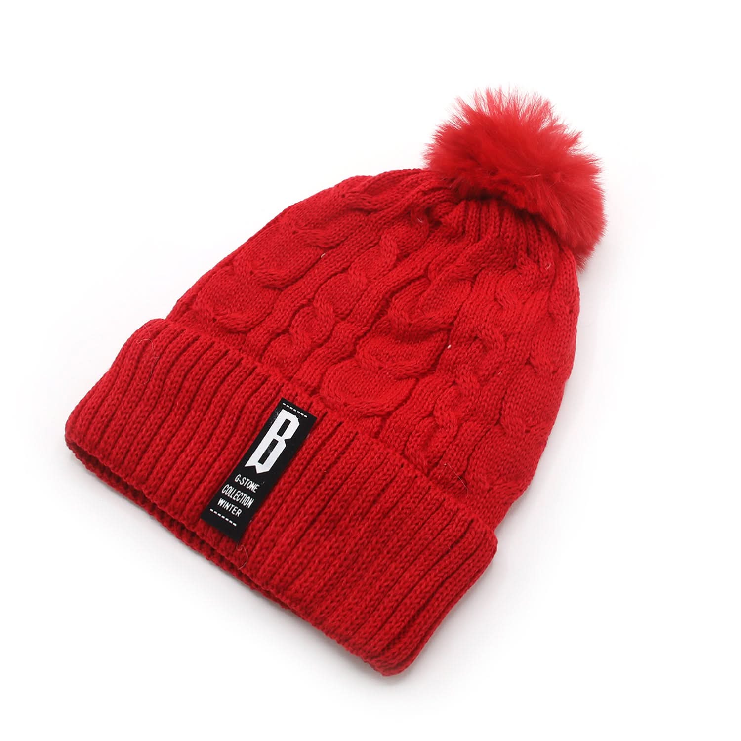 Women's Woolen Cap - Red, Women Caps & Hats, Chase Value, Chase Value