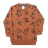 Boys Full Sleeves SweatShirt - Rust, Boys Hoodies & Sweat Shirts, Chase Value, Chase Value