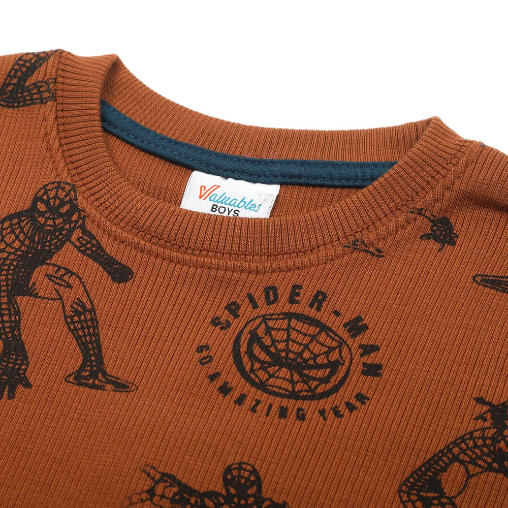 Boys Full Sleeves SweatShirt - Rust, Boys Hoodies & Sweat Shirts, Chase Value, Chase Value