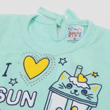 Newborn Girls Half Sleeves Suit - Sea Green, Newborn Girls Sets & Suits, Chase Value, Chase Value