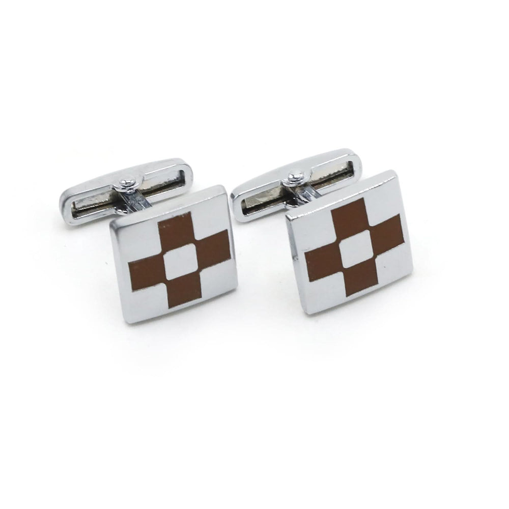Cufflinks For Men - Silver Brown, Men's Cufflinks, Chase Value, Chase Value