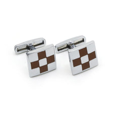 Cufflinks For Men - Silver Brown