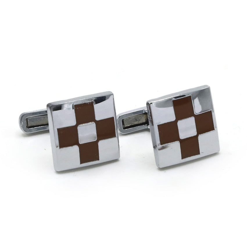 Cufflinks For Men - Silver Brown