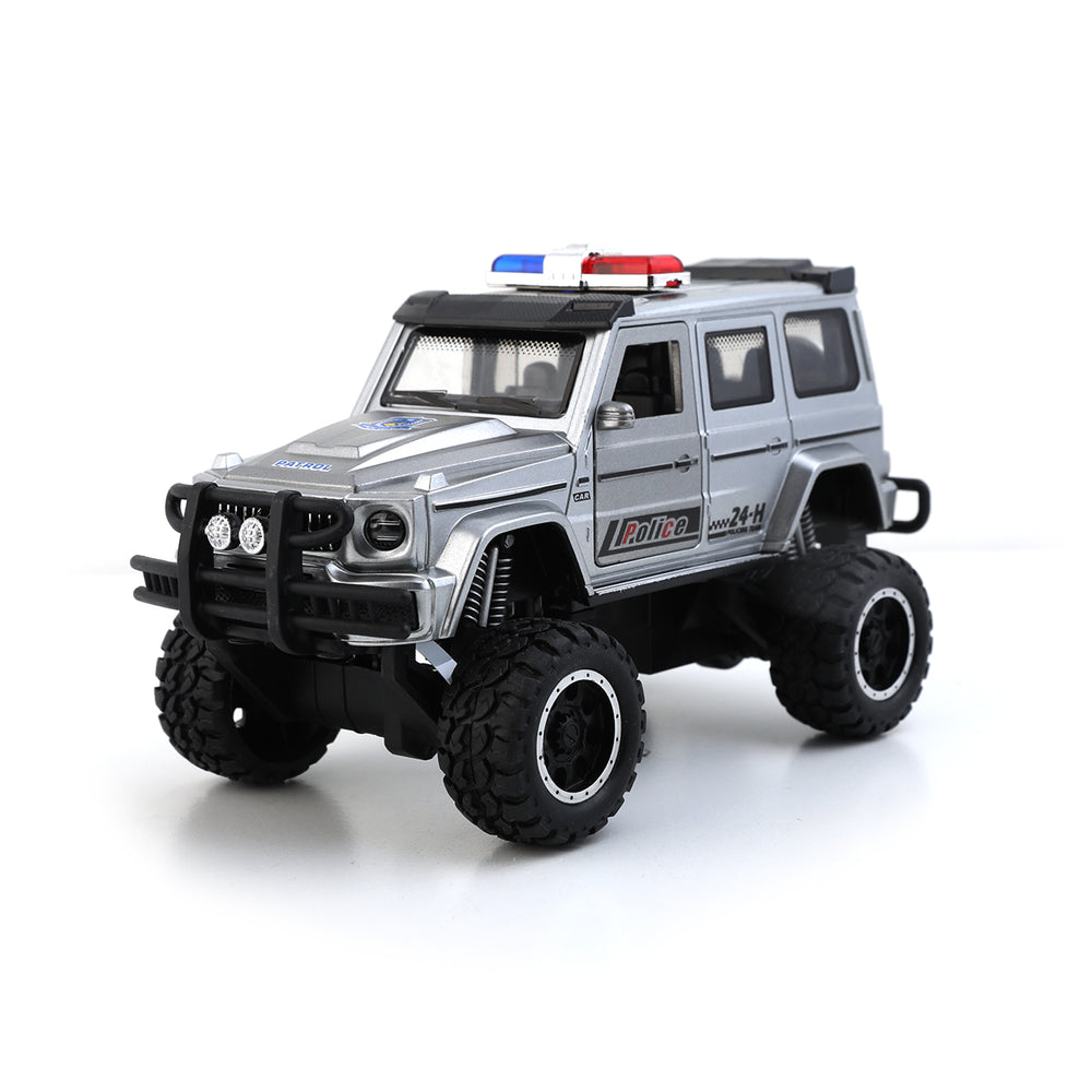 Friction Police Jeep Counter Toy  - Silver, Non-Remote Control, Chase Value, Chase Value