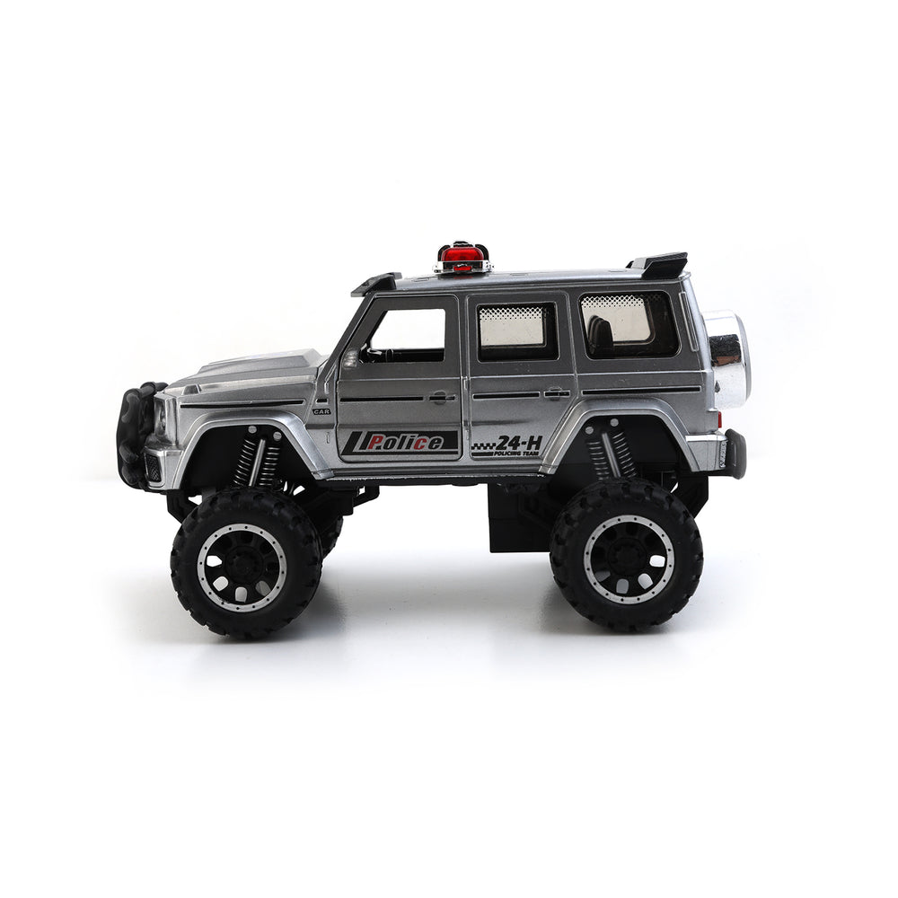 Friction Police Jeep Counter Toy  - Silver, Non-Remote Control, Chase Value, Chase Value
