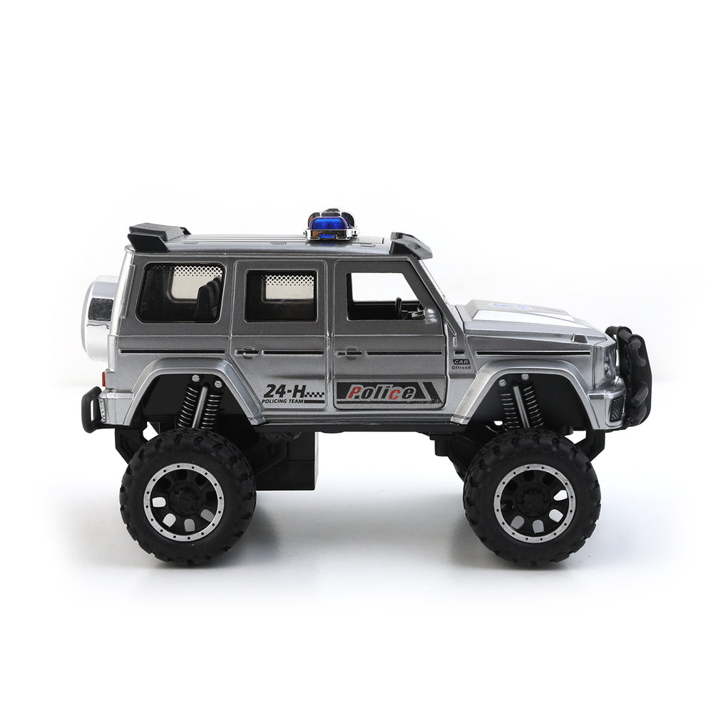 Friction Police Jeep Counter Toy  - Silver, Non-Remote Control, Chase Value, Chase Value