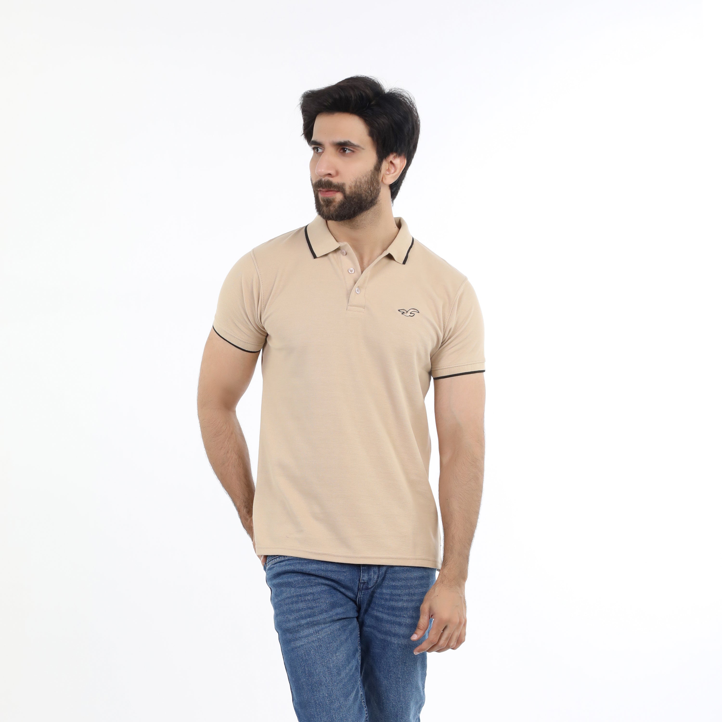 Men's Half Sleeves Polo T-Shirt - Skin, Men's T-Shirts & Polos, Chase Value, Chase Value