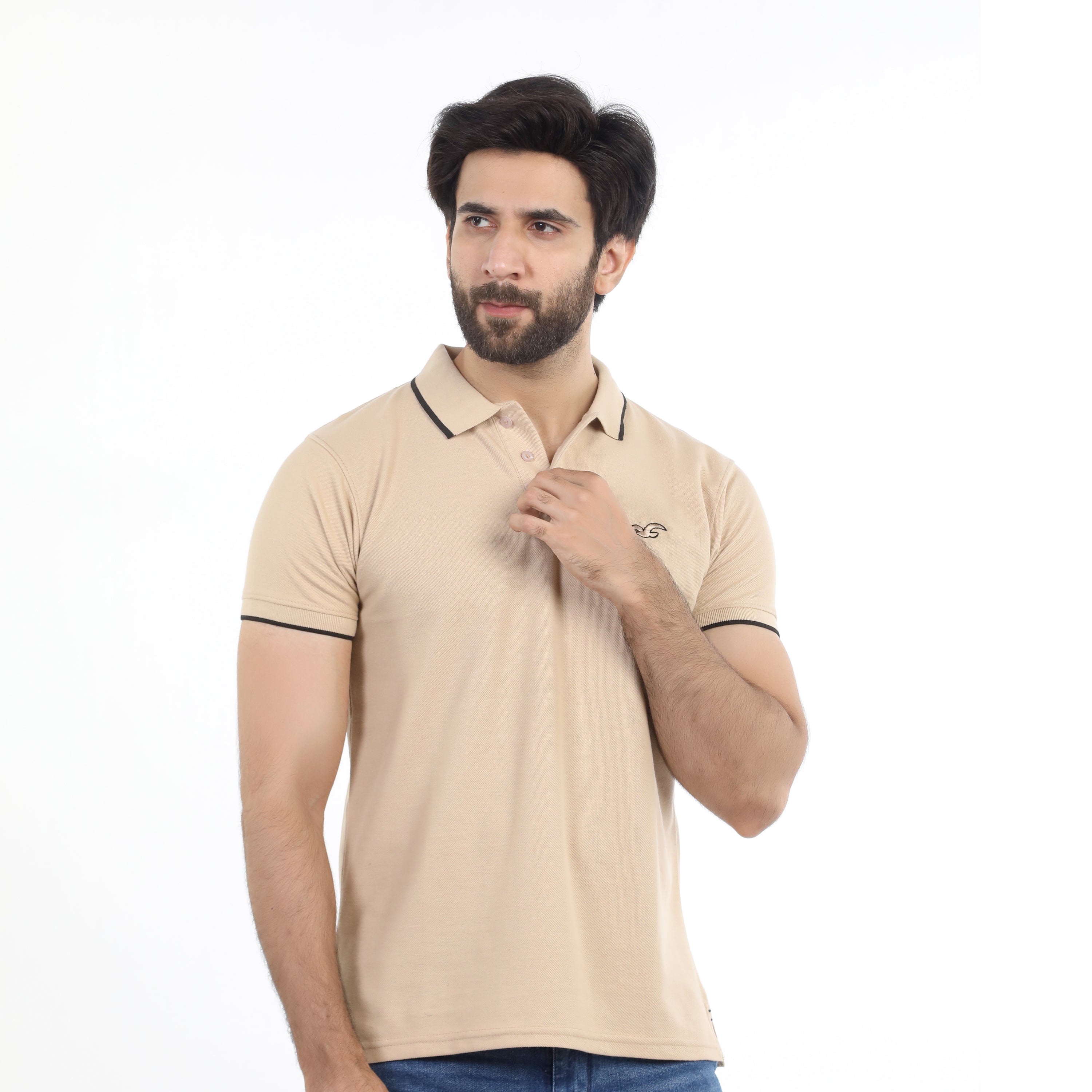 Men's Half Sleeves Polo T-Shirt - Skin, Men's T-Shirts & Polos, Chase Value, Chase Value