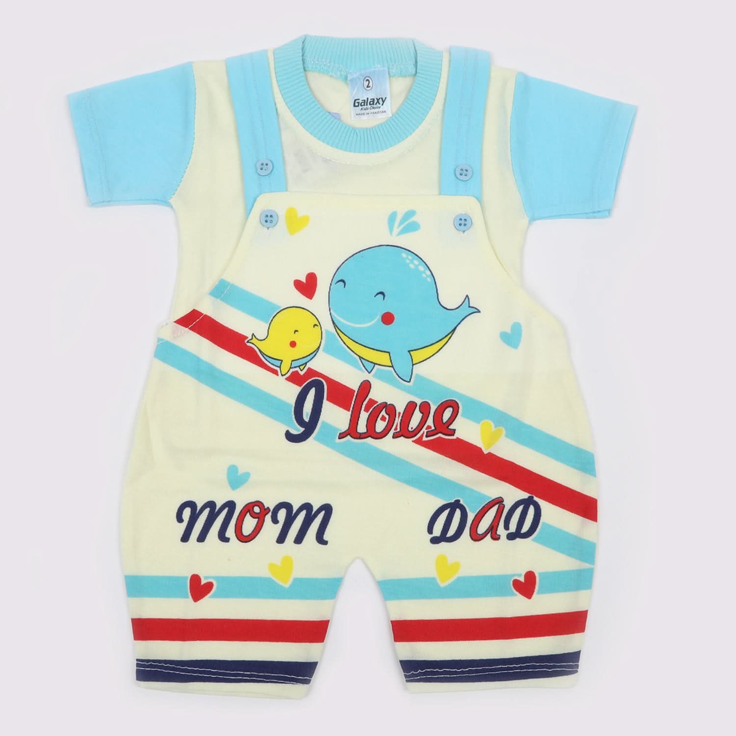 Newborn Boys Half Sleeves Romper - Sky Blue, Newborn Boys Rompers, Chase Value, Chase Value