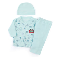 Newborn Boys Full Sleeves Suit - Sky Blue