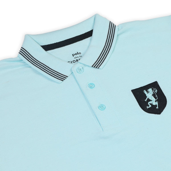 Men's Half Sleeves Polo T-Shirt - Sky Blue