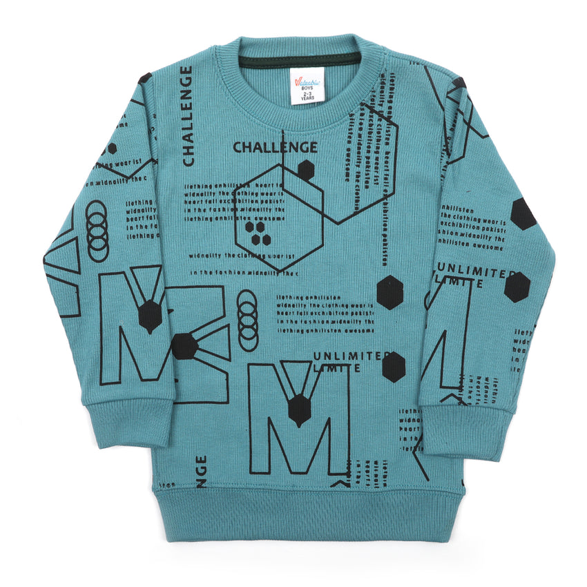 Boys Full Sleeves SweatShirt - Steel Blue