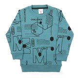 Boys Full Sleeves SweatShirt - Steel Blue, Boys Hoodies & Sweat Shirts, Chase Value, Chase Value