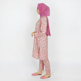 Women's Printed Linen Co-Ord Set - Tea Pink, Women Co-Ord Set, Chase Value, Chase Value