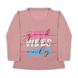 Girls Full Sleeves T-Shirt - Tea Pink, Girls T-Shirts, Chase Value, Chase Value