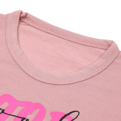 Girls Full Sleeves T-Shirt - Tea Pink