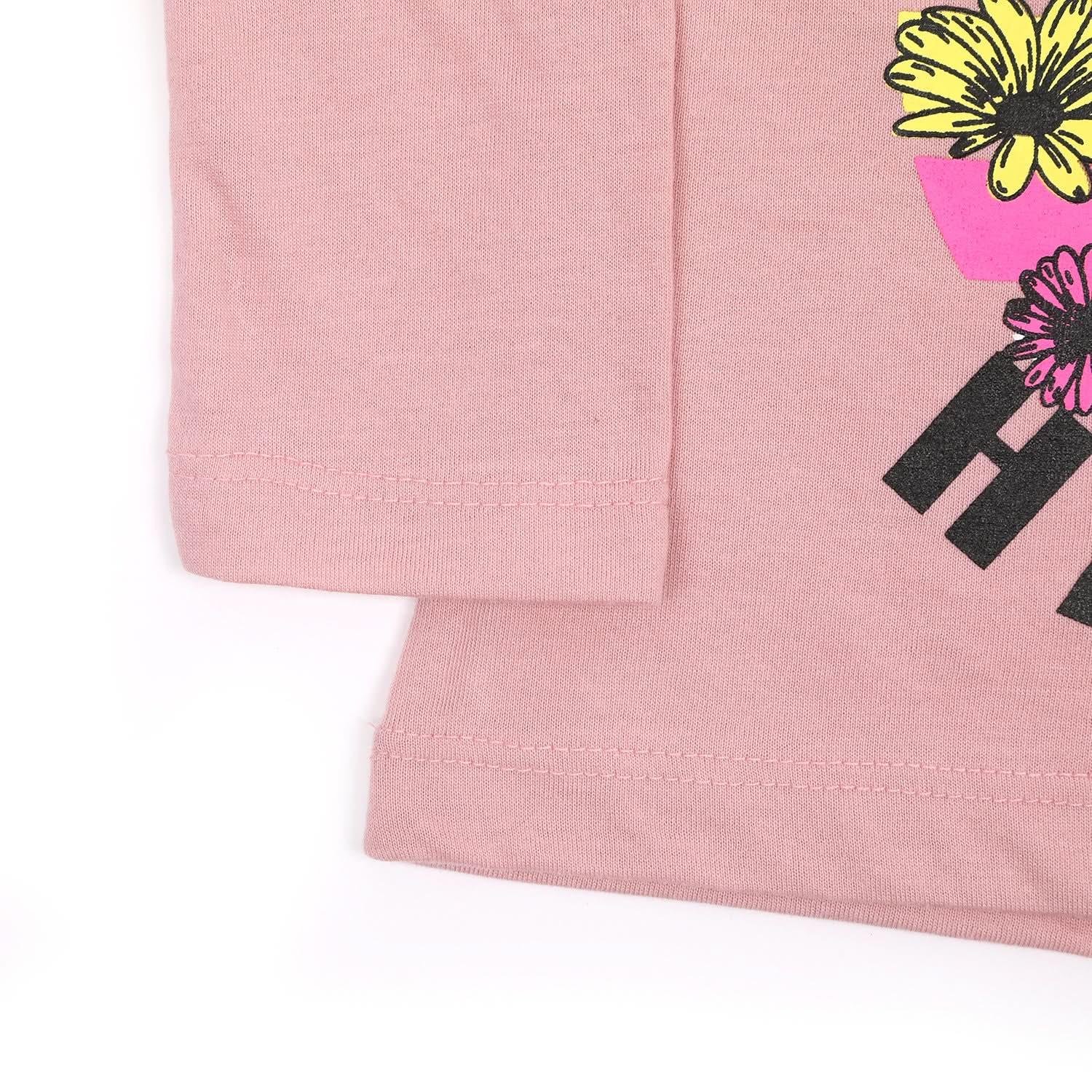 Girls Full Sleeves T-Shirt - Tea Pink, Girls T-Shirts, Chase Value, Chase Value