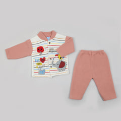 Newborn Boys Full Sleeves Suit - Tea Pink