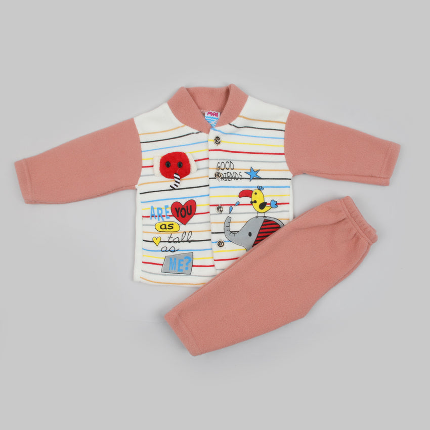 Newborn Boys Full Sleeves Suit - Tea Pink