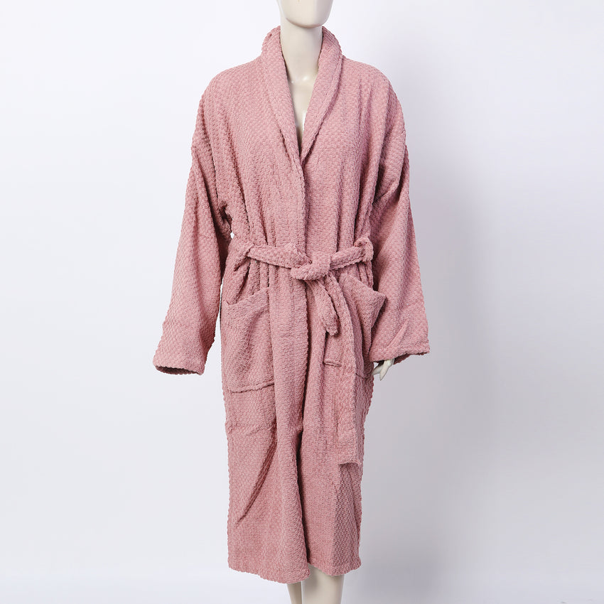 Adult Bathrobes Terry Plain  -  Tea Pink