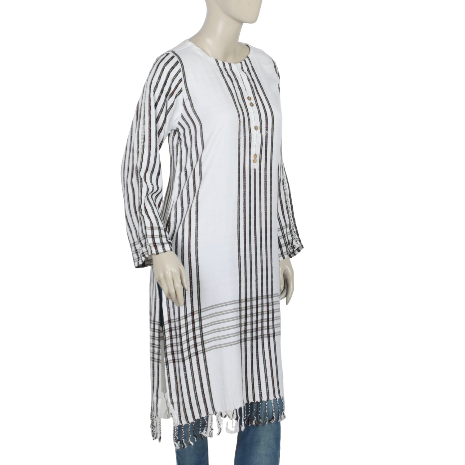 Women's Kurti - White, Women Ready Kurtis, Chase Value, Chase Value