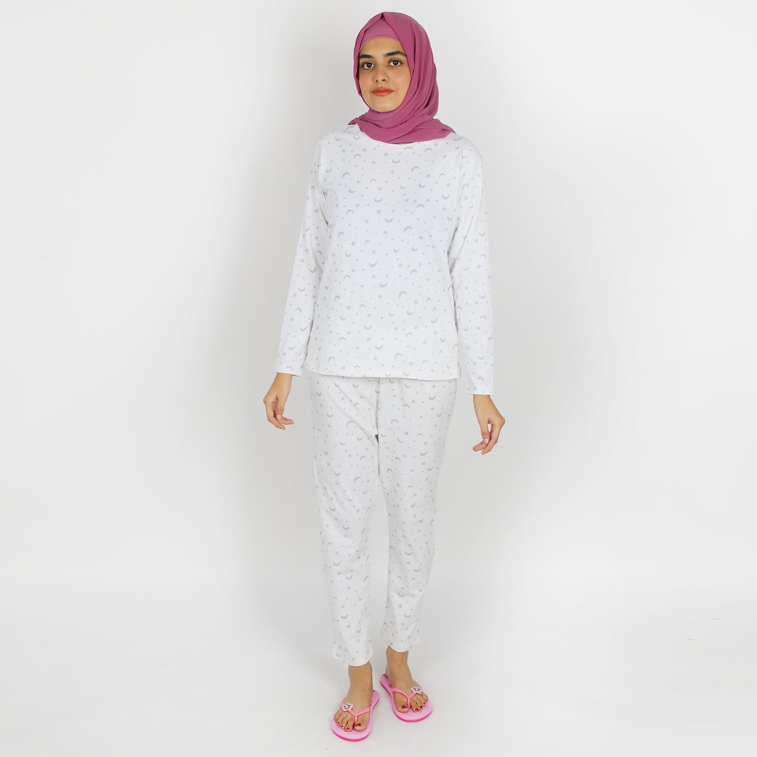 Women Full Sleeves 2pcs Suit - White, Women Co-Ord Set, Chase Value, Chase Value