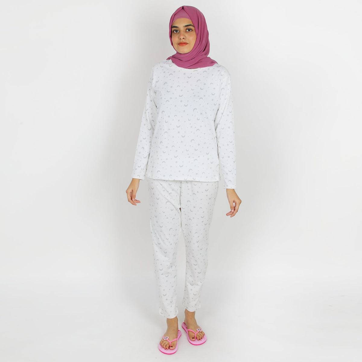 Women Full Sleeves 2pcs Suit - White, Women Co-Ord Set, Chase Value, Chase Value