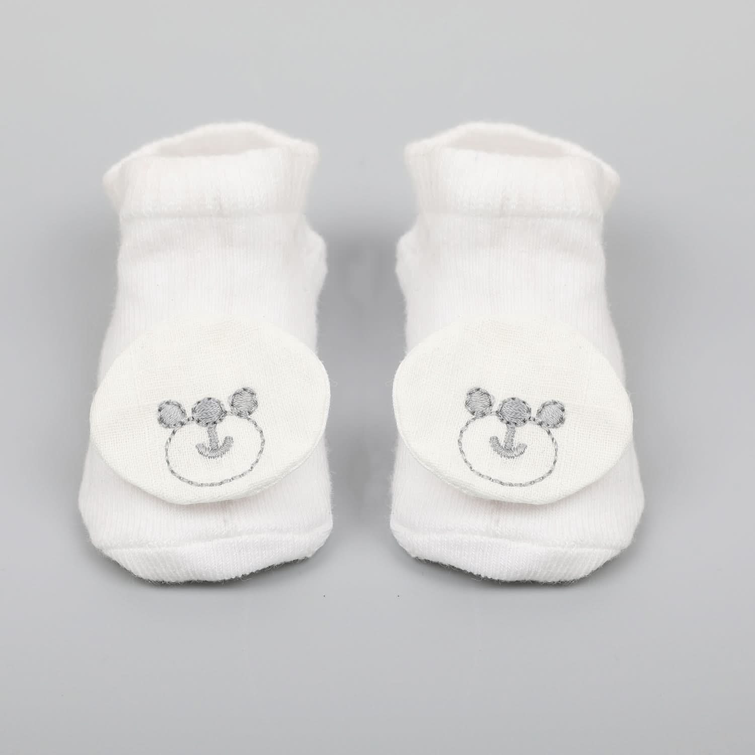 Newborn Card Booties - Grey, Newborn Caps, Shoes & Socks, Chase Value, Chase Value