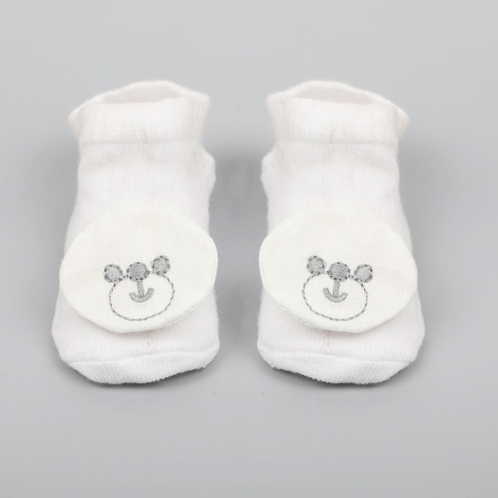 Newborn Card Booties - Grey, Newborn Caps, Shoes & Socks, Chase Value, Chase Value