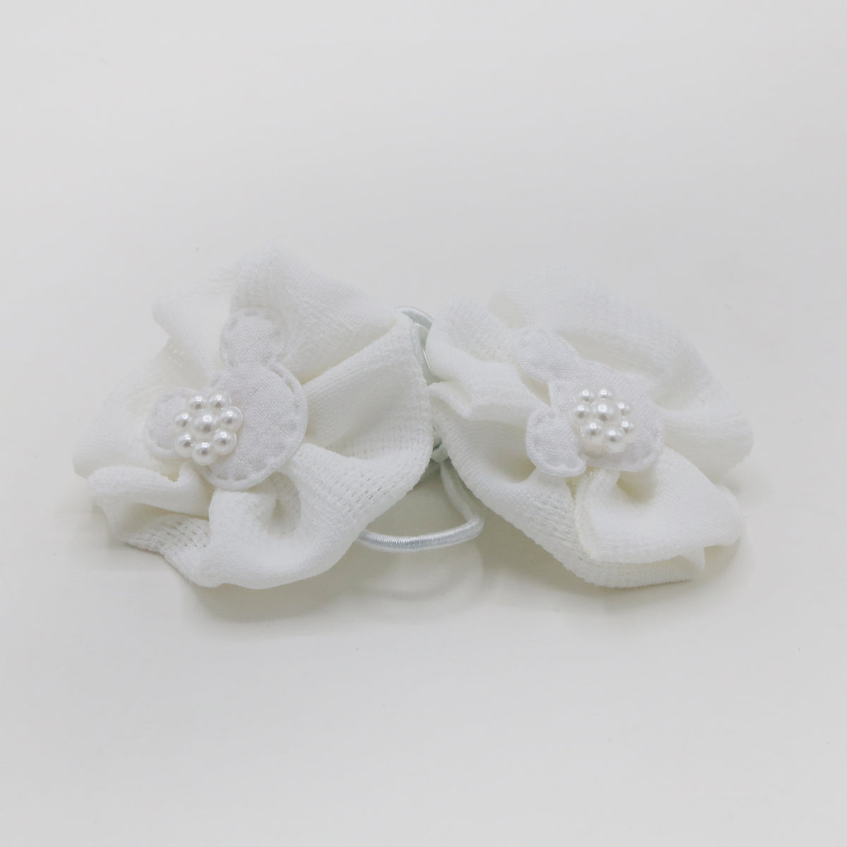 Pack of 2 White Hair Pony - White, Girls Hair Accessories, Chase Value, Chase Value