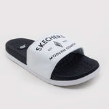 Skechers Modern Comfort Slider For Men - White, Men's Slippers, Chase Value, Chase Value