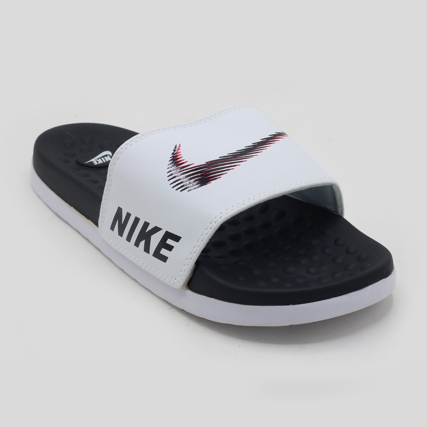 Synthetic Slip On Flat Nike 22 Slider - White, Men's Slippers, Chase Value, Chase Value