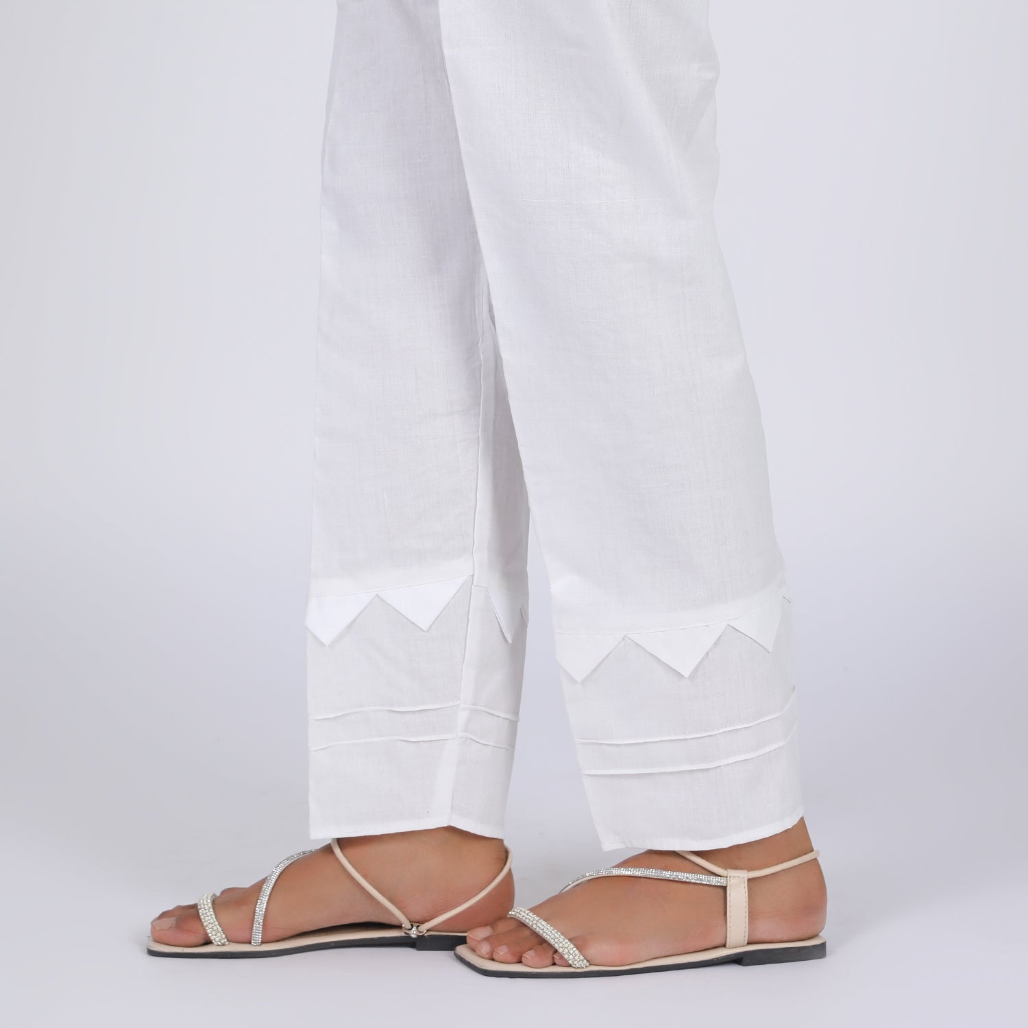 Women's Trouser - White, Women Pants & Tights, Chase Value, Chase Value