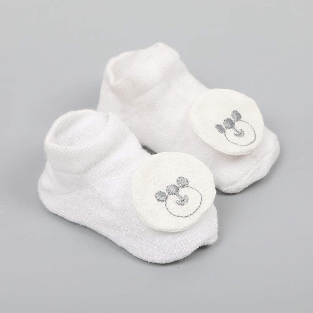 Newborn Card Booties - Grey, Newborn Caps, Shoes & Socks, Chase Value, Chase Value