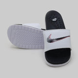 Synthetic Slip On Flat Nike 22 Slider - White, Men's Slippers, Chase Value, Chase Value