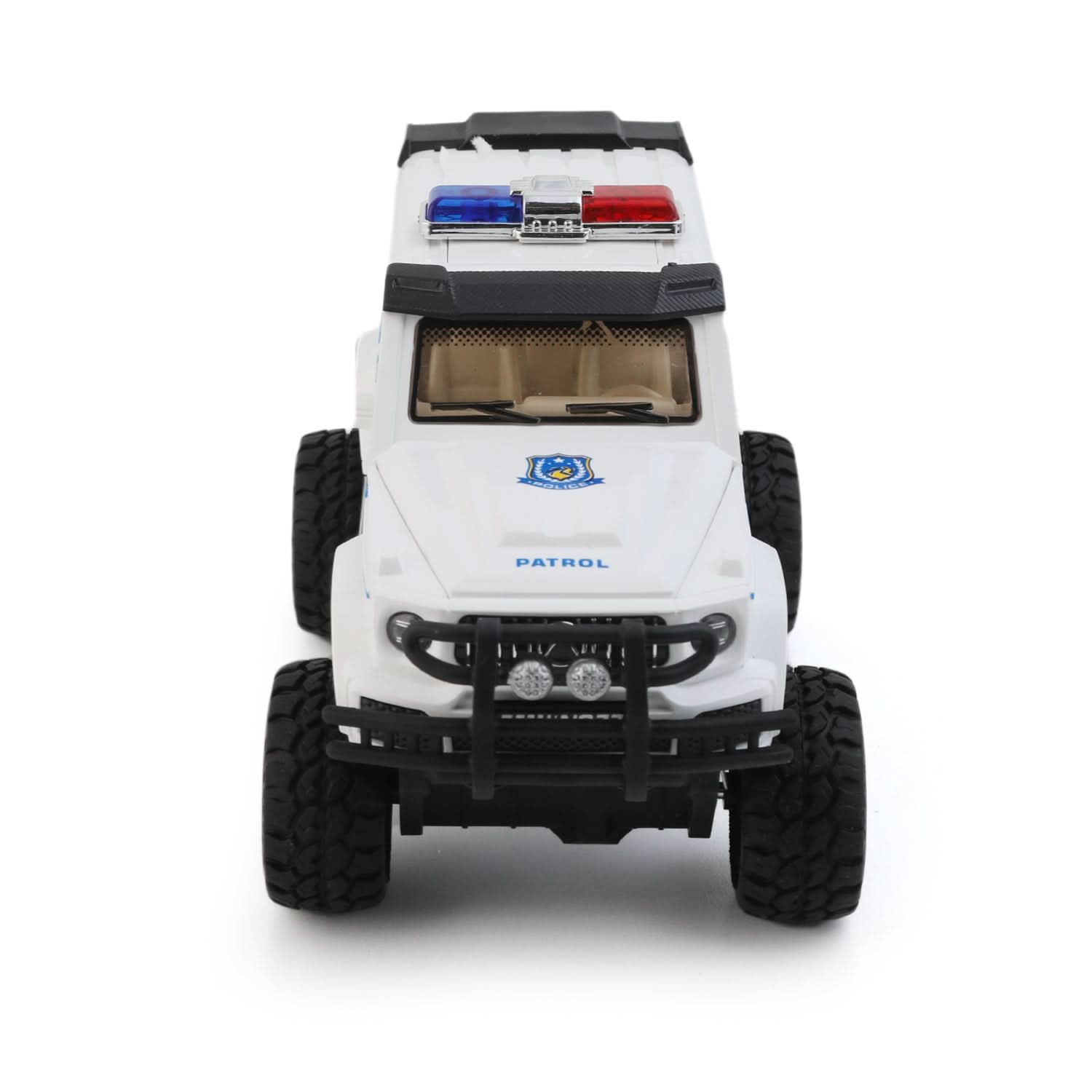 Friction Police Jeep Counter Toy  - White, Non-Remote Control, Chase Value, Chase Value