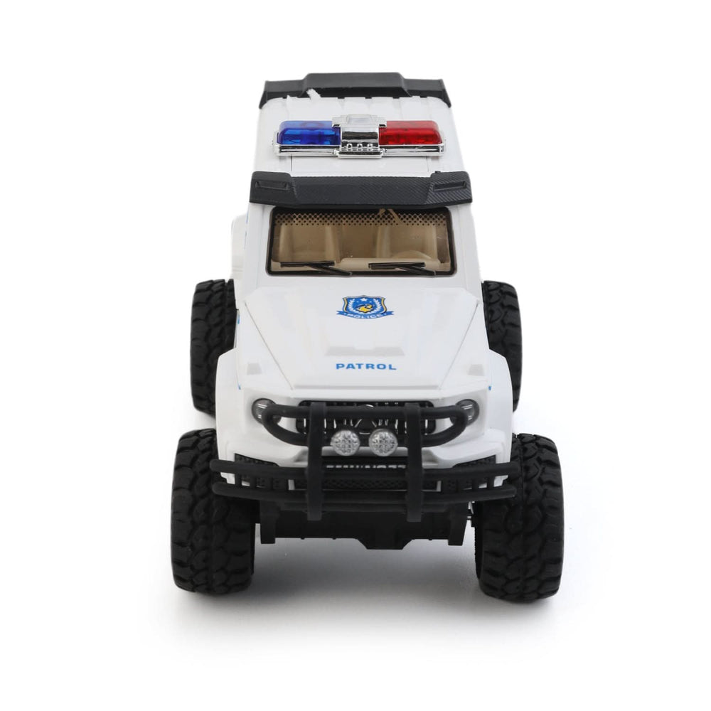 Friction Police Jeep Counter Toy  - White, Non-Remote Control, Chase Value, Chase Value