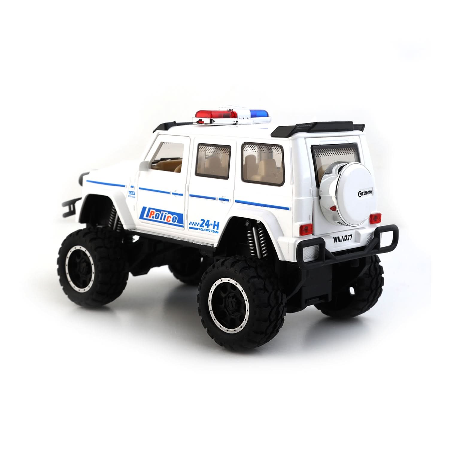 Friction Police Jeep Counter Toy  - White, Non-Remote Control, Chase Value, Chase Value