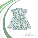 Girls Printed Azadi Frock - White, Girls Frocks, Valuable, Chase Value