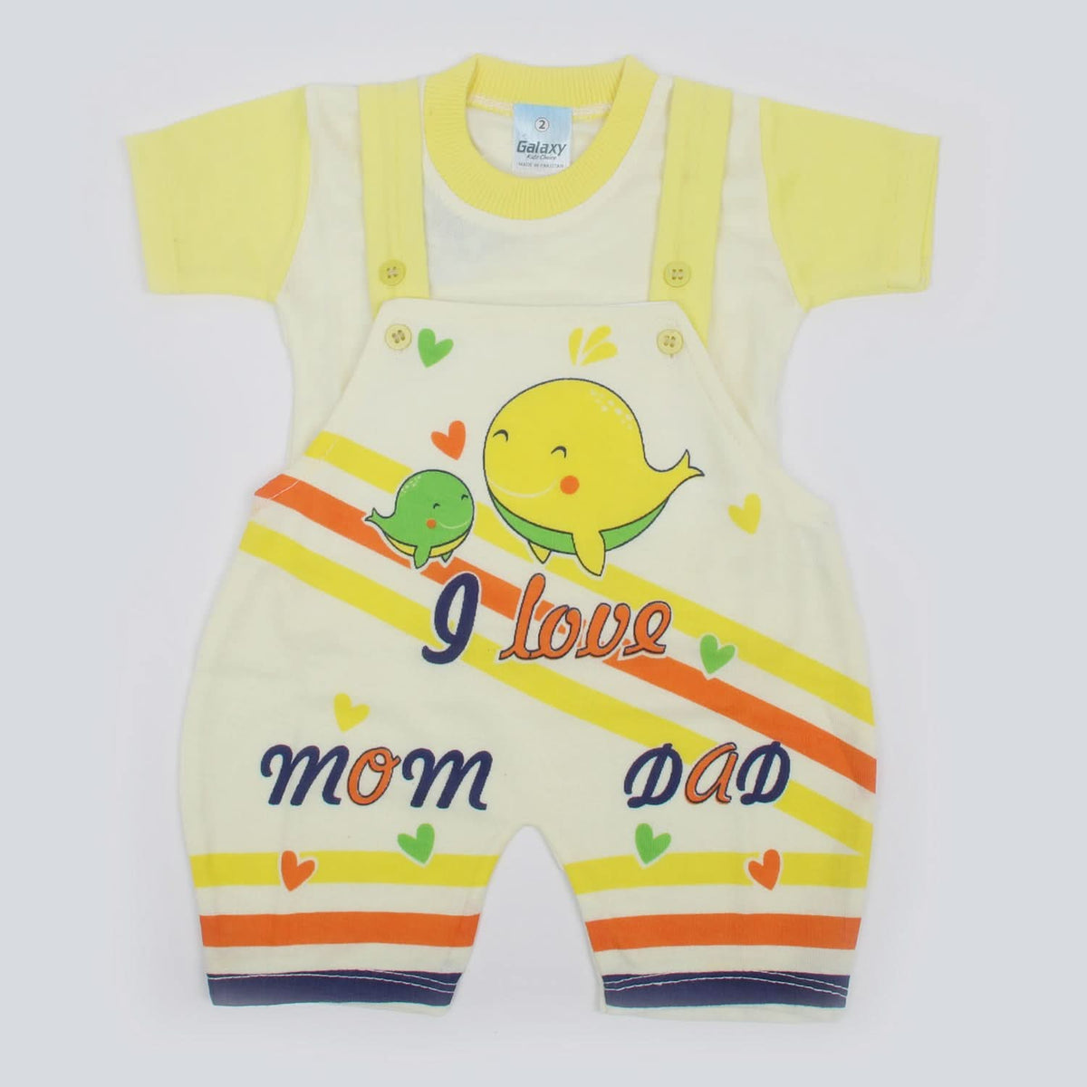 Newborn Boys Half Sleeves Romper - Yellow, Newborn Boys Rompers, Chase Value, Chase Value