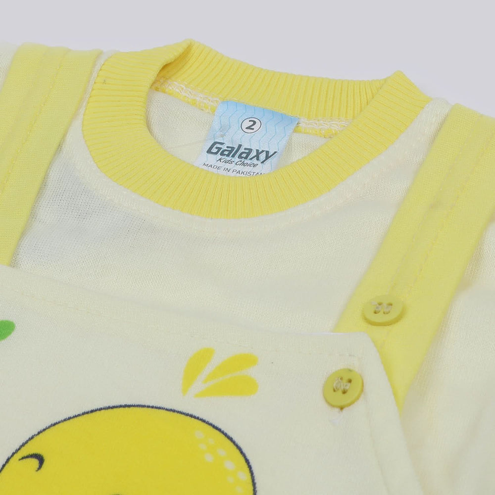 Newborn Boys Half Sleeves Romper - Yellow, Newborn Boys Rompers, Chase Value, Chase Value
