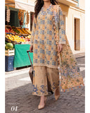 Colors Coco Cambric Printed Suit - 3 Pc by Al-Zohaib