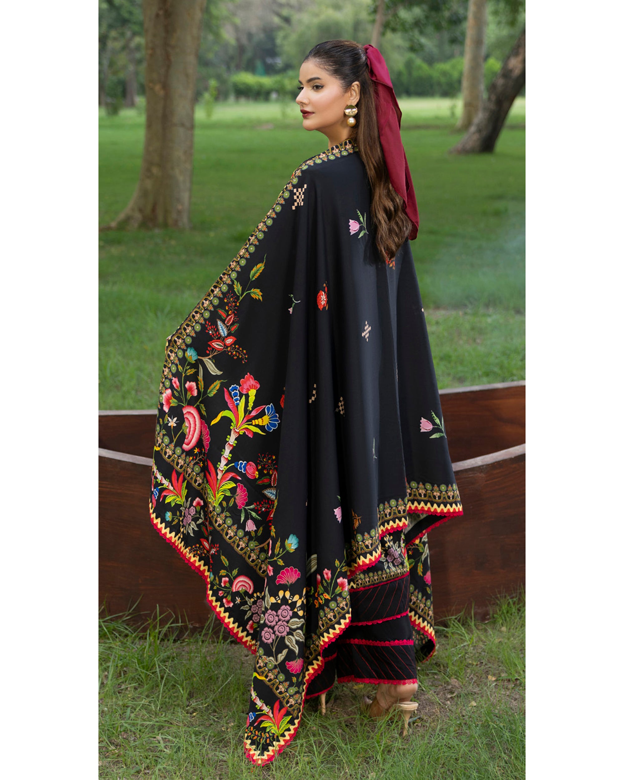 Colors Linen Digital Printed Suit - 3 Pc by Al-Zohaib