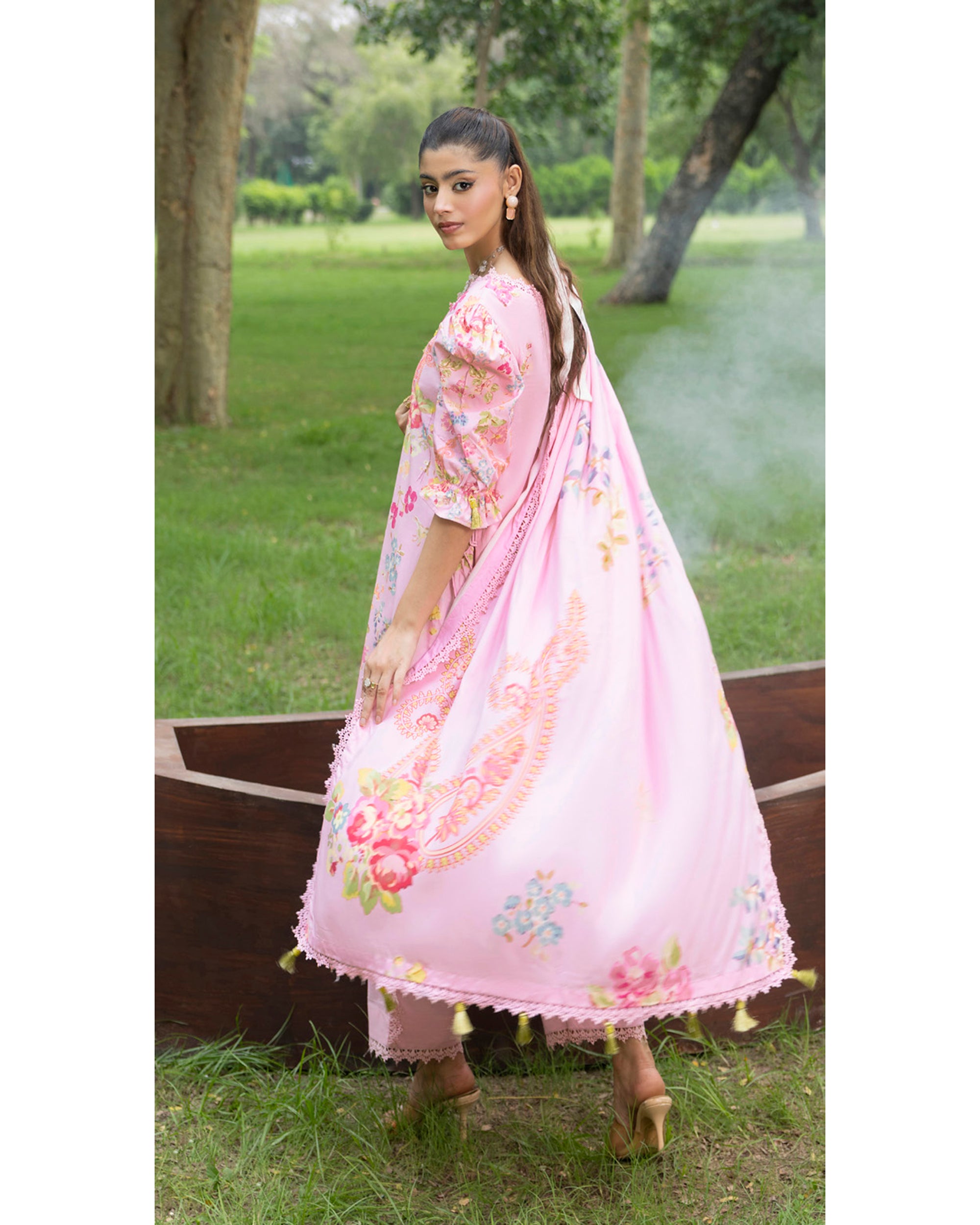 Colors Linen Digital Printed Suit - 3 Pc by Al-Zohaib