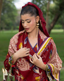 Colors Linen Digital Printed Suit - 3 Pc by Al-Zohaib