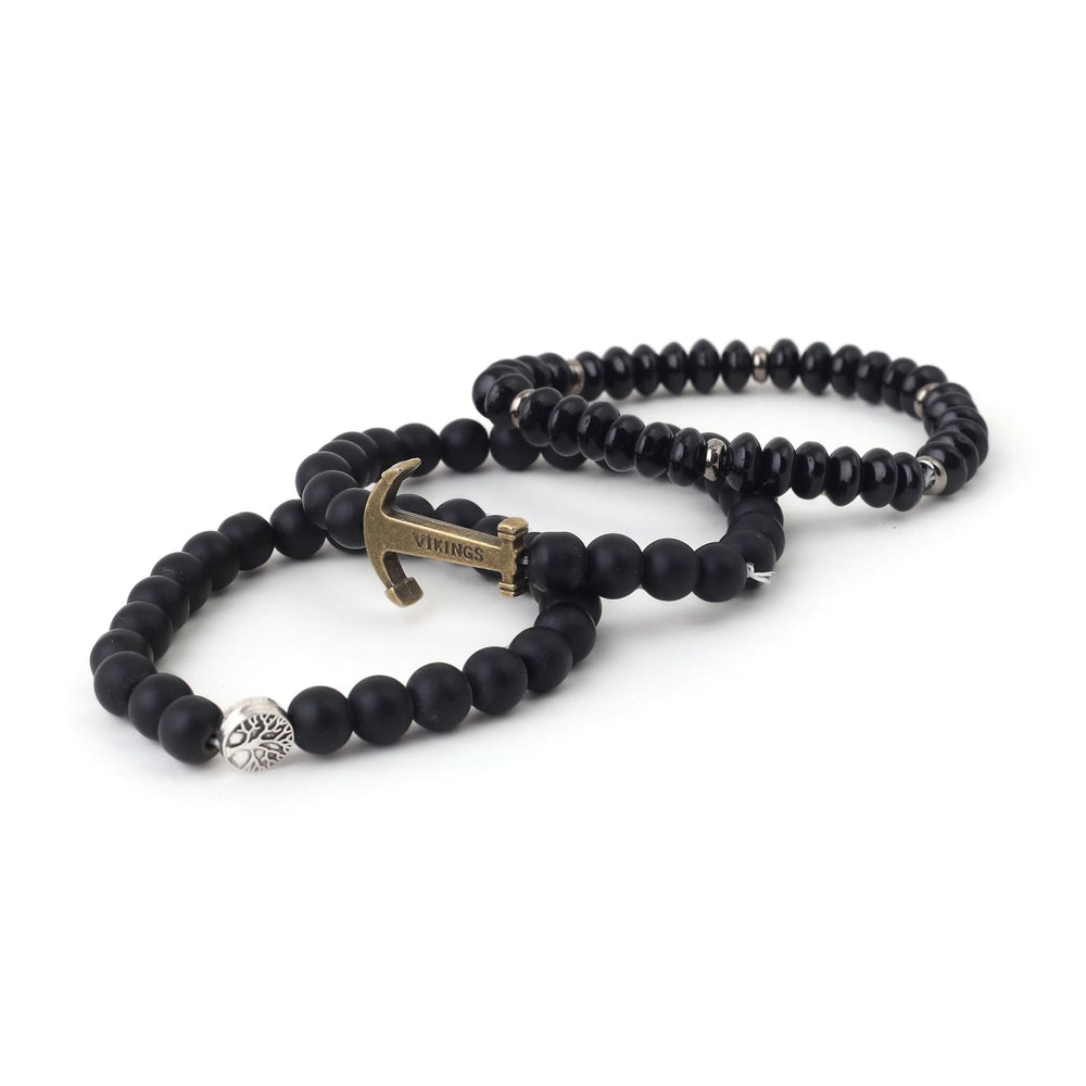 Men's Mix Beads Breclets - Black, Men's Jewellery, Chase Value, Chase Value