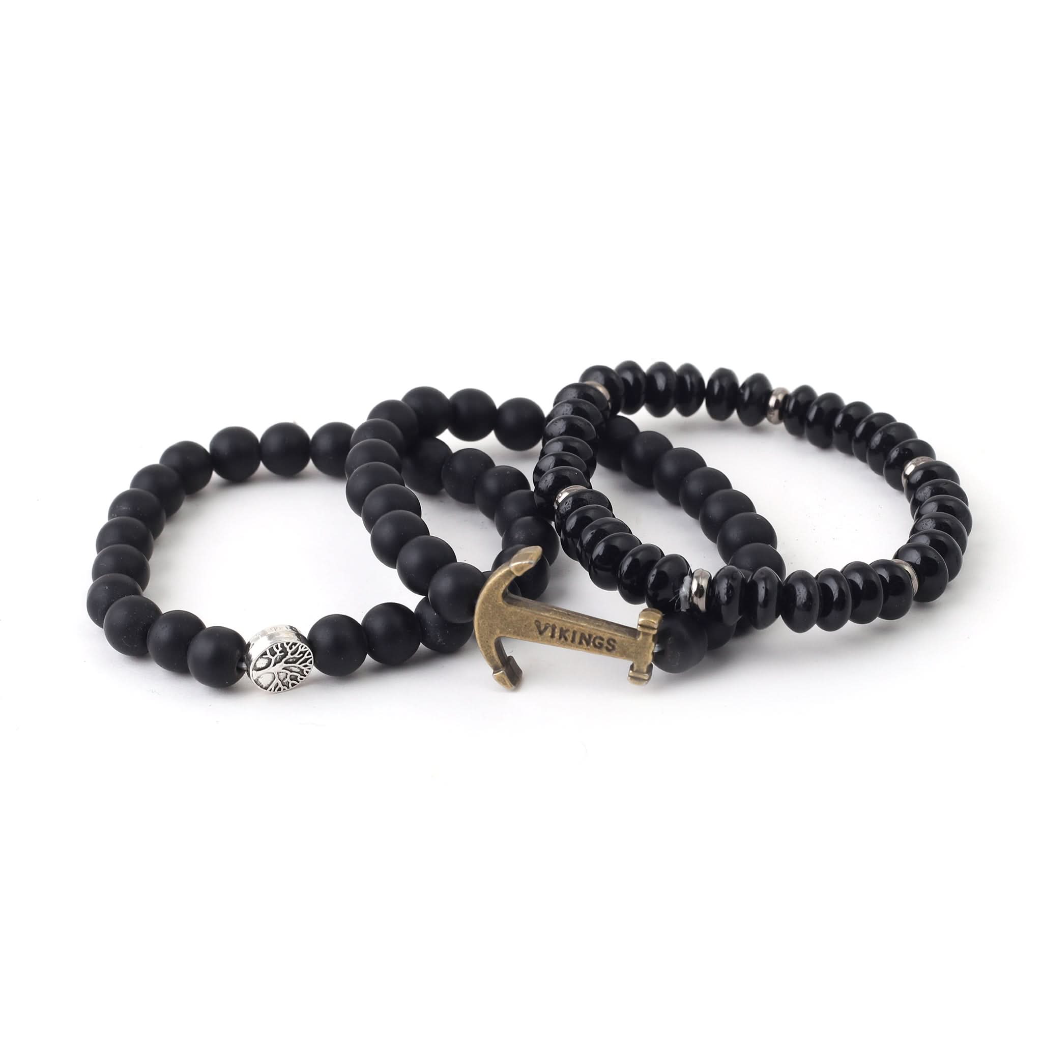 Men's Mix Beads Breclets - Black, Men's Jewellery, Chase Value, Chase Value