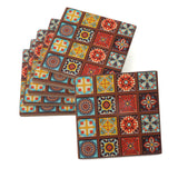 Wooden Tea Coaster Heavy White Base Pack Of 6, Thermos & Mug, Chase Value, Chase Value