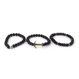Men's Mix Beads Breclets - Black, Men's Jewellery, Chase Value, Chase Value